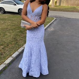 Custom laced prom dress